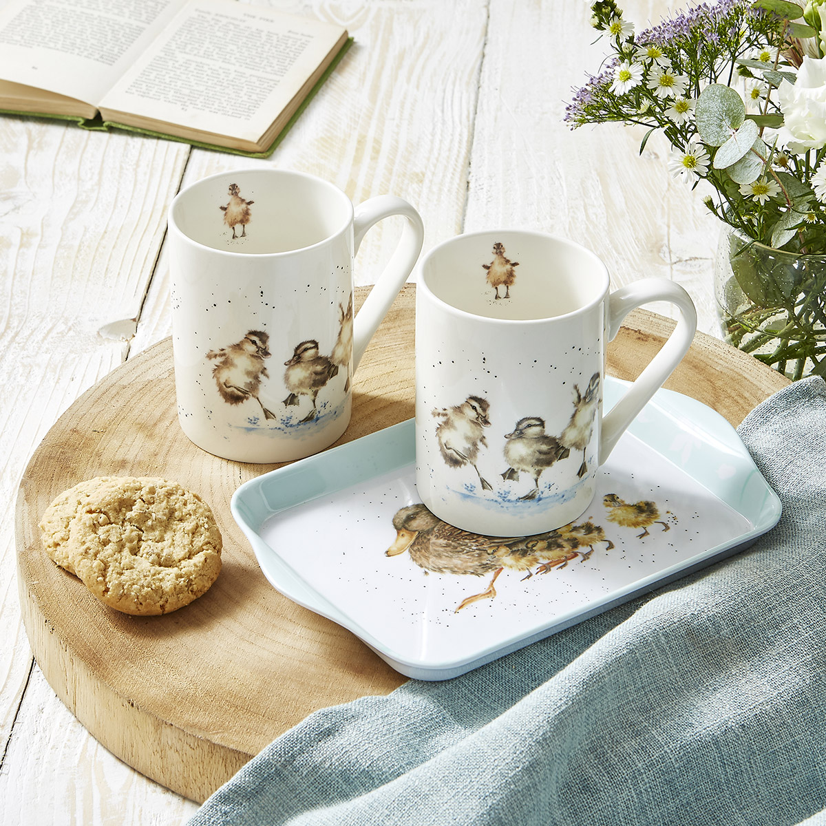 Wrendale Designs Mug & Tray Set (Just Hatched) image number null